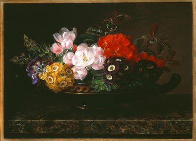 Blumenstillleben in antiker Schale von Johan Laurentz Jensen