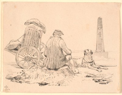 Der Hausierer und sein Hund von Johan Thomas Lundbye