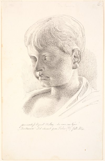 Britannicus Kopf. 3/4 Profil nach links von Johan Thomas Lundbye