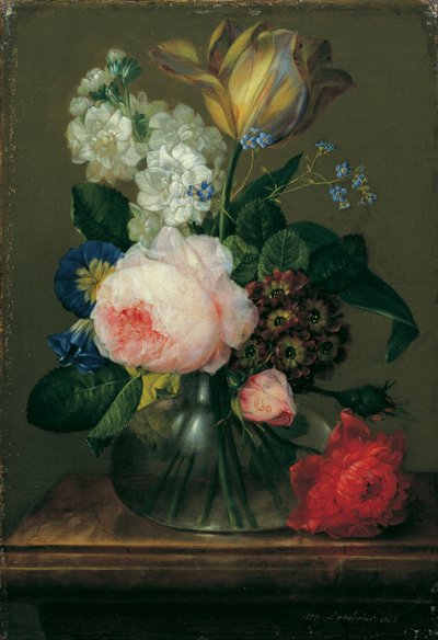 Kleines Blumenstillleben von Johann Baptist Drechsler