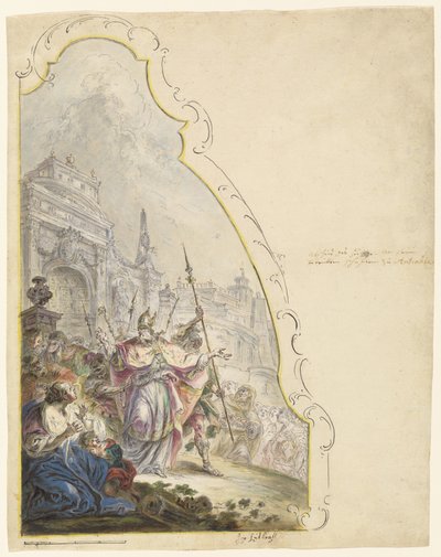 Sankt Ignatius verlässt Antiochia von Johann Baptist Enderle