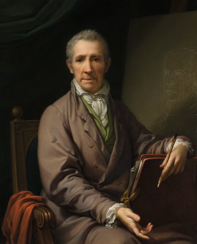 Selbstbildnis an der Staffelei von Johann Baptist Lampi d. Ä.