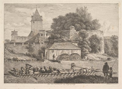 Die Stadtmauer von Regensburg, 1817 von Johann Christian Erhard