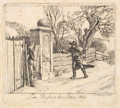 Winterlandschaft, 1818 von Johann Christian Erhard