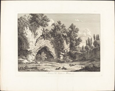 Überreste des Theaters in Albano von Johann Christian Reinhart