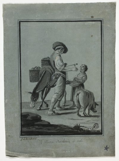Bäuerliche Apfelhändlerin von Johann Christian Reinhart