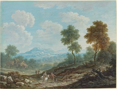 Reisende in einem breiten Tal von Johann Christoph Dietzsch