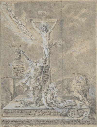 Allegorie der christlichen Tugenden, 1746 von Johann Elias Ridinger