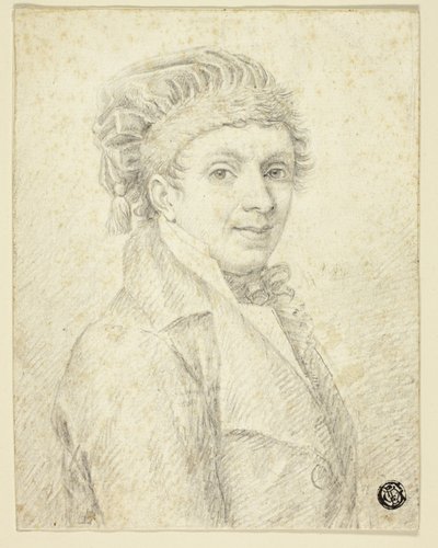Büste eines Mannes mit Hut von Johann Elias Ridinger