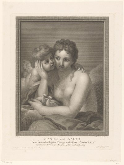 Venus und Amor von Johann Friedrich Bause