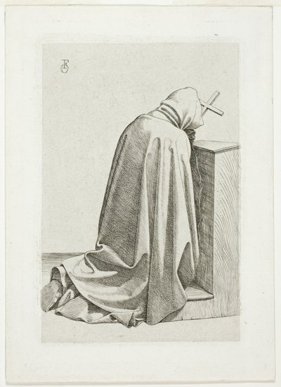 Kniender Pilger mit Kreuz und Buch von Johann Friedrich Overbeck