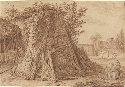 Ein rustikaler Ofen in Vernon von Johann Georg Wille