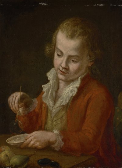 Knabe mit Seifenblasen von Johann Georg von Edlinger