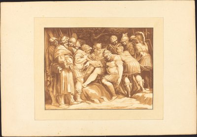 Sterbender Epaminondas von Johann Gottlieb Prestel after Polidoro da Caravaggio