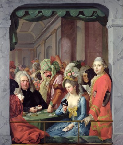 Maskierte Persönlichkeiten des Kasseler Hofes von Johann Heinrich Tischbein