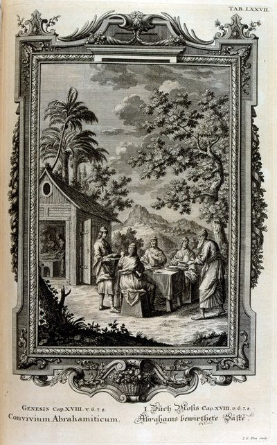 Abraham wird von Engeln besucht von Johann Jakob Scheuchzer