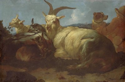 Ein Ziegenhirte beobachtet seine Tiere von Johann Melchior Roos