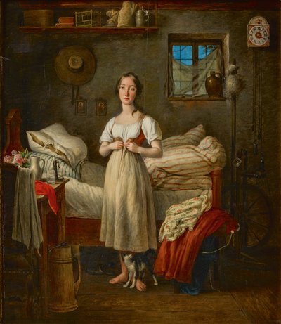 Morgentoilette eines Mädchens von Johann Michael Neder
