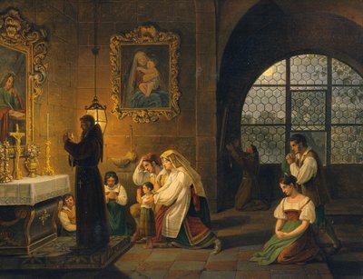 Das Innere einer italienischen Kirche von Johann Nepomuk Schödlberger