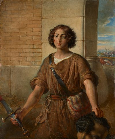 David mit dem Haupt Goliaths von Johann Peter Krafft