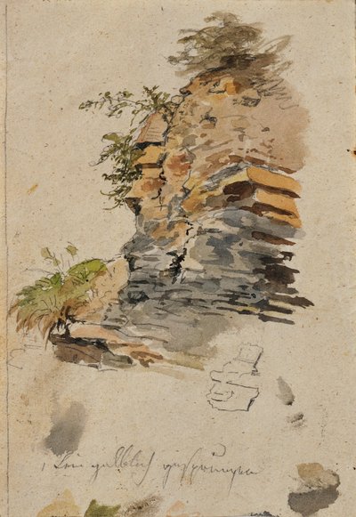 Studie eines Felsen von Johann Peter Krafft