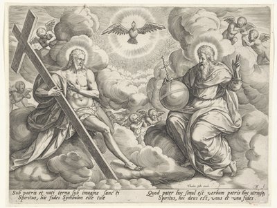 Die heilige Dreifaltigkeit in den Wolken von Johann Sadeler (I)