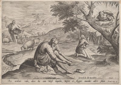 Gott erscheint Moses von Johann Sadeler I