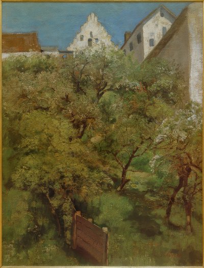 Baumblüte unterhalb des Dachauer Rathauses von Johann Sperl