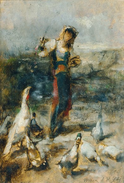 Mädchen mit Geflügel von Johann  Till der Jüngere