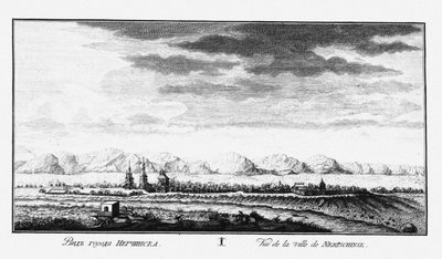 Ansicht von Nerchinsk, ca. 1735 von Johann Wilhelm Lürsenius