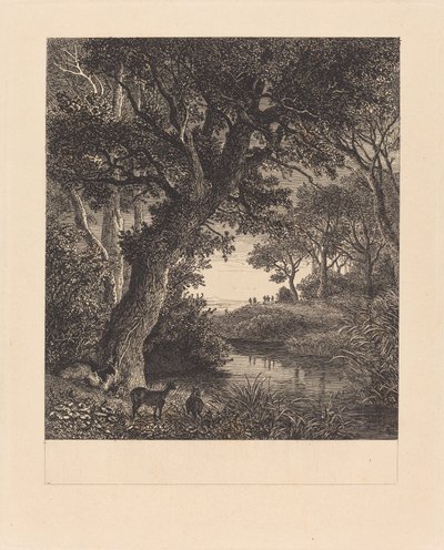 Jäger, die einen Wald verlassen von Johann Wilhelm Schirmer