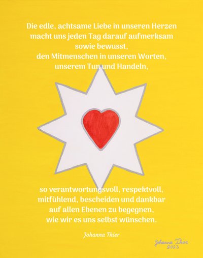 Der freudebringende Herzliebe-Stern - Version 1 von Johanna Thier
