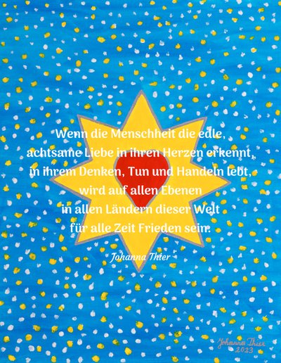 Der lichtbringende Stern der edlen, achtsamen Liebe von Johanna Thier
