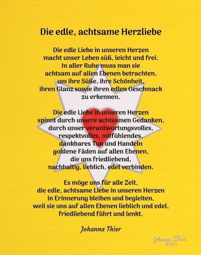 Die edle, achtsame Herzliebe - Version 1 von Johanna Thier