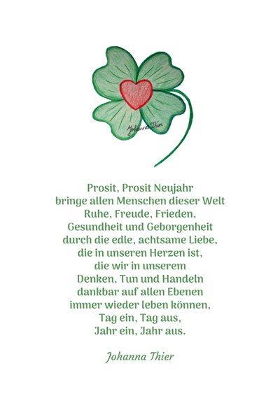 Prosit Neujahr (Version 1) von Johanna Thier