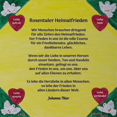 Rosentaler Heimatfrieden von Johanna Thier