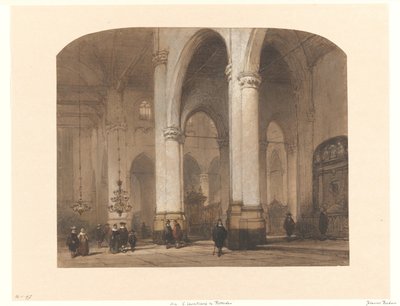 Ansicht in der St.-Laurenskerk in Rotterdam von Johannes Bosboom