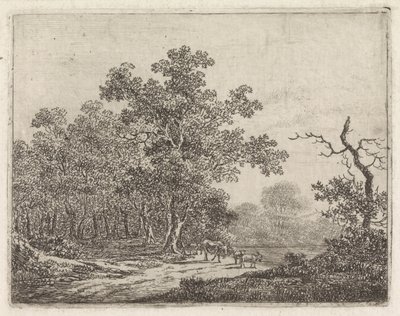 Landschaft mit Eiche und Vieh von Johannes Christiaan Janson