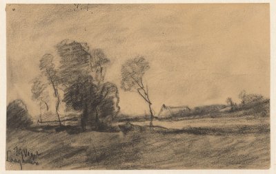 Bäume am Wasser bei Laaghalen von Johannes Gijsbert Vogel