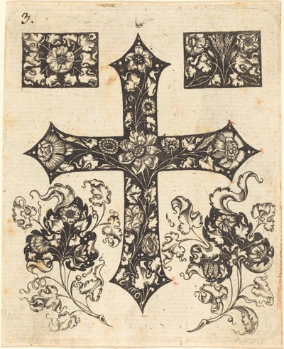 Kreuz mit Blumen verziert von Johannes Hanias
