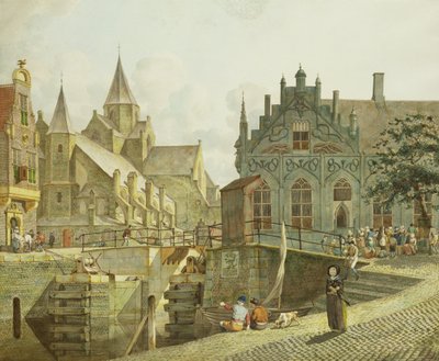 Die Schleuse, 1797 von Johannes Huibert Prins