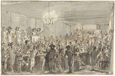 Eine revolutionäre Versammlung in Delft im Jahr 1795 von Johannes Jelgerhuis