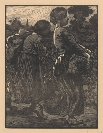 Zwei Landarbeiterinnen von Johannes Josephus Aarts (signed by artist)