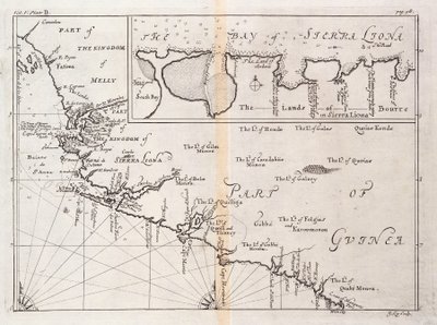 Karte von Sierra Leone, Afrika von Johannes Kip