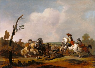 Kampfszene, um 1651-52 von Johannes Lingelbach