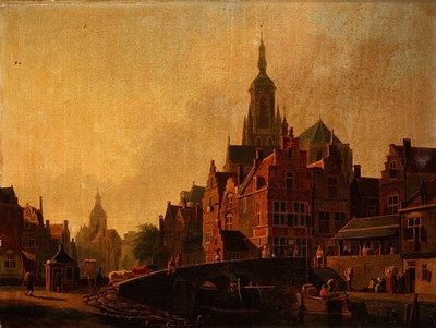 Eine niederländische Stadtszene von Johannes Rutten