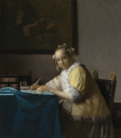 Eine Dame beim Schreiben von Johannes Vermeer