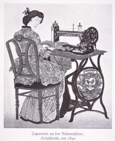Japanische Nähmaschine von Walter Charles Mills