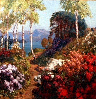 Ein Garten am Hang in Westmoreland von John Arthur Black