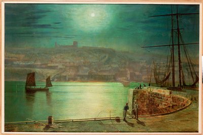 Hafen von Whitby bei Mondschein, 1870 von John Atkinson Grimshaw